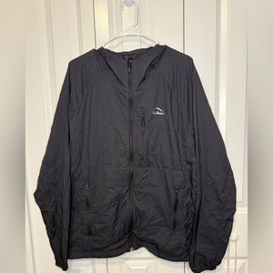 L.L.Bean Black Lightweight Hooded Windbreaker Jacket Size XL